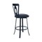 Armen Living Lola Contemporary 30" Bar Height Barstool in Matte Black Finish and Gray Faux Leather LCLLBAMBGR30 - alternate 7